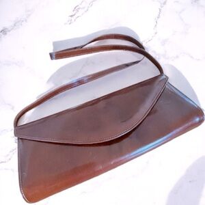Elegant Brown Leather (?) Clutch\Shoulder